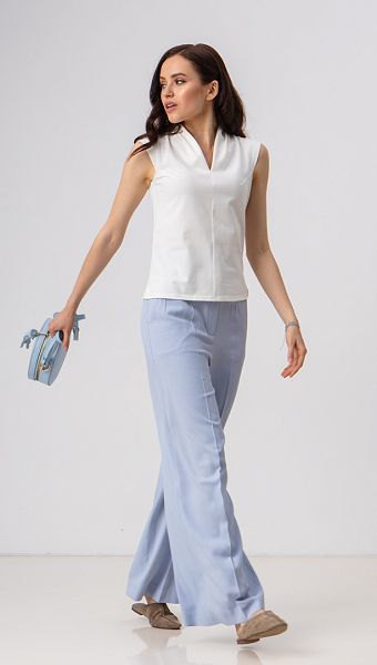 Фото bruki-palacco-golubye-05 товару Брюки палаццо блакитні0