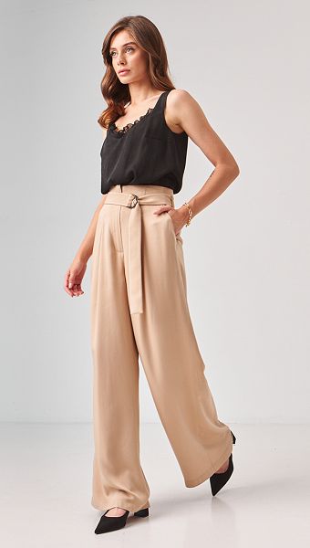 Фото bruki-palacco-pesocnye-s-poasom-03 товару Брюки палаццо пісочні з поясом0 Фото bruki-palacco-pesocnye-s-poasom-03 товару Брюки палаццо пісочні з поясом0