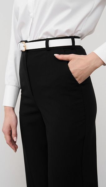 Фото bruki-pramye-bazovye-cernye-07 товару Штани прямі базові чорні0