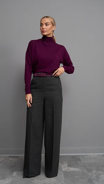 Фото bruki-pramye-iz-sersti-serye-01 товару Штани прямі з вовни сірі0 Фото bruki-pramye-iz-sersti-serye-01 товару Штани прямі з вовни сірі0