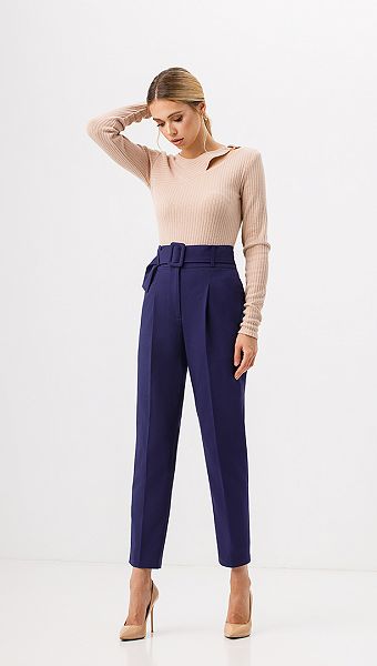 Фото bruki-s-vysokoj-posadkoj-sinie-03 товару Брюки з високою посадкою сині0 Фото bruki-s-vysokoj-posadkoj-sinie-03 товару Брюки з високою посадкою сині0