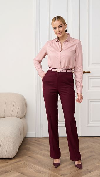 Фото bruki-zenskie-cveta-bordo-01 товару Штани жіночі кольору бордо