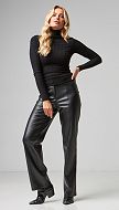 Фото bruki-zenskie-iz-ekokozi-cernye-11 товару Брюки жіночі з екошкіри чорні0