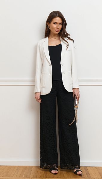 Фото bruki-zenskie-iz-kruzeva-cernye-01 товара Брюки женские из кружева черные