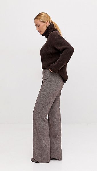 Фото bruki-zenskie-iz-sersti-koricnevyj-melanz-02 товару Штани жіночі з вовни коричневий меланж0 Фото bruki-zenskie-iz-sersti-koricnevyj-melanz-02 товару Штани жіночі з вовни коричневий меланж0