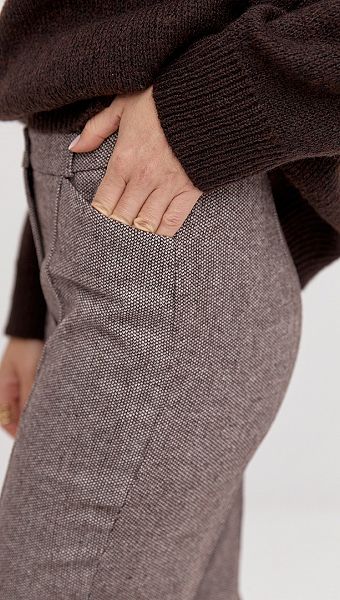 Фото bruki-zenskie-iz-sersti-koricnevyj-melanz-03 товару Штани жіночі з вовни коричневий меланж0 Фото bruki-zenskie-iz-sersti-koricnevyj-melanz-03 товару Штани жіночі з вовни коричневий меланж0