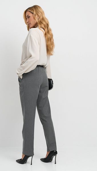 Фото bruki-zenskie-iz-sersti-serye-02 товару Штани жіночі з вовни сірі0