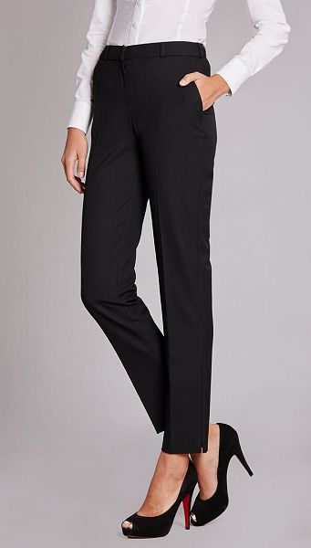 Фото bruki-zenskie-klassiceskie-cornye-s-karmanami-01 товару Брюки жіночі класичні чорні з кишенями