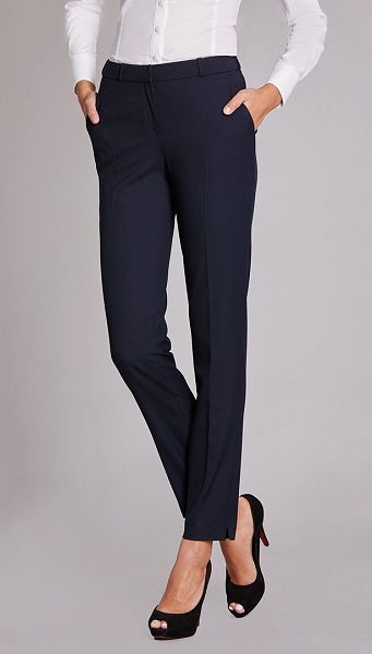 Фото bruki-zenskie-klassiceskie-sinie-s-karmanami-01 товара Брюки женские классические синие с карманами