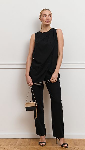 Фото bruki-zenskie-len-cernyj-2 товару Штани жіночі льон чорний0