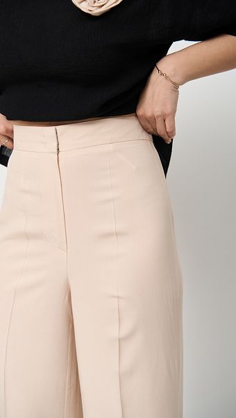 Фото bruki-zenskie-palacco-slivocnye-03 товару Штани жіночі палаццо вершкові0