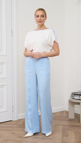 Фото bruki-zenskie-pramye-golubye-2 товара Брюки женские прямые голубые0 Фото bruki-zenskie-pramye-golubye-2 товара Брюки женские прямые голубые0