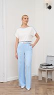 Фото bruki-zenskie-pramye-golubye-4 товара Брюки женские прямые голубые0