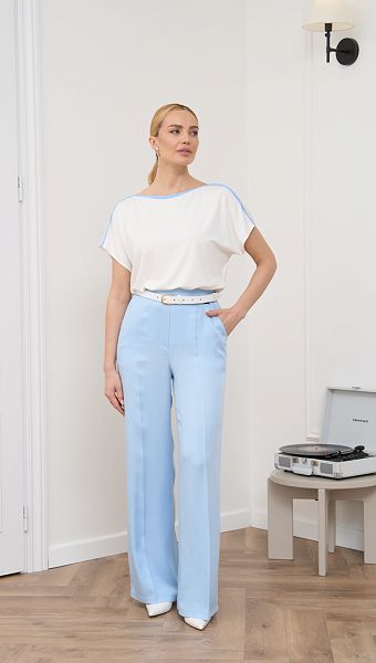 Фото bruki-zenskie-pramye-golubye-4 товара Брюки женские прямые голубые0