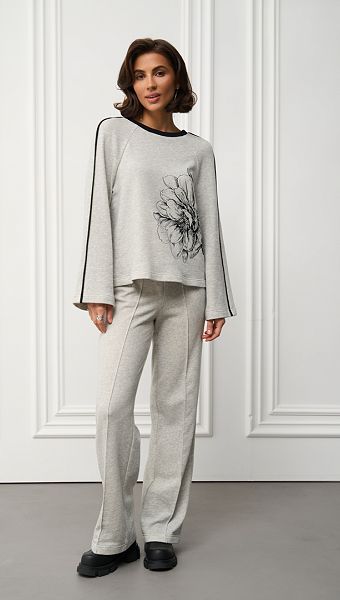 Фото bruki-zenskie-pramye-seryj-melanz-01 товару Штани жіночі прямі сірий меланж0 Фото bruki-zenskie-pramye-seryj-melanz-01 товару Штани жіночі прямі сірий меланж0