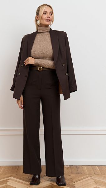 Фото bruki-zenskie-pramye-sokoladnye-02 товара Брюки женские прямые шоколадные0