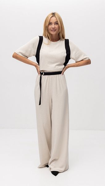 Фото bruki-zenskie-s-poasom-len-01 товару Штани жіночі з поясом льон0 Фото bruki-zenskie-s-poasom-len-01 товару Штани жіночі з поясом льон0