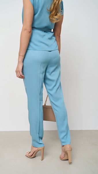 Фото bruki-zenskie-s-rezinkoj-na-poase-biruza-05 товару Брюки жіночі з резинкою на поясі бірюза0