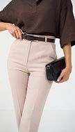Фото bruki-zenskie-s-vysokoj-posadkoj-bezevye-03 товара Брюки женские с высокой посадкой бежевые0