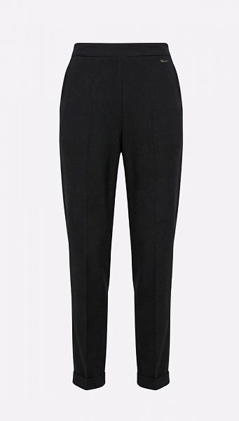 Фото bruki-zenskie-zauzennye-s-manzetami-cernye-01 товара Брюки женские зауженные с манжетами черные