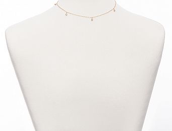 Фото cepocka-zolotaa-s-kamuskami-01 товару Ланцюжок золото з камінчиками