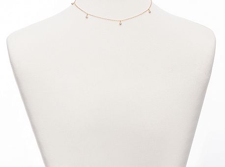 Фото cepocka-zolotaa-s-kamuskami-01 товару Ланцюжок золото з камінчиками