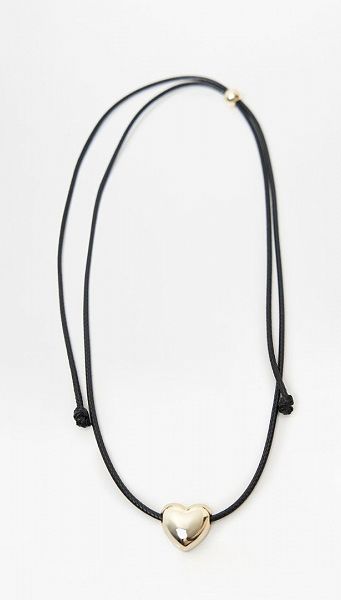 Фото coker-s-kulonom-zolotoe-serdce-01 товару Чокер з кулоном 