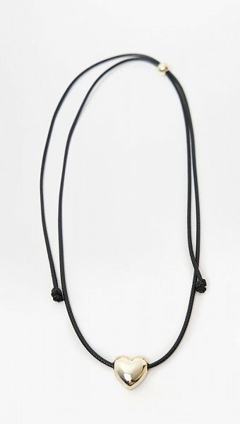 Фото coker-s-kulonom-zolotoe-serdce-02 товару Чокер з кулоном 