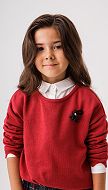Фото dzemper-dla-devocki-bordovyj-13 товару Джемпер для дівчинки бордовий1