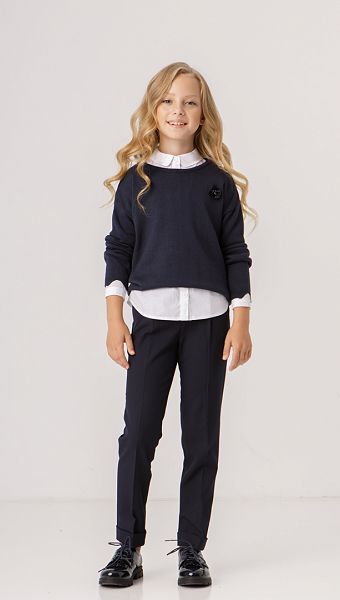 Фото dzemper-dla-devocki-sinij-03 товару Джемпер для дівчинки синій0