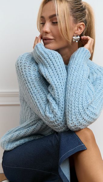 Фото dzemper-zenskij-trikotaznyj-goluboj-03 товара Джемпер женский трикотажный голубой0 Фото dzemper-zenskij-trikotaznyj-goluboj-03 товара Джемпер женский трикотажный голубой0