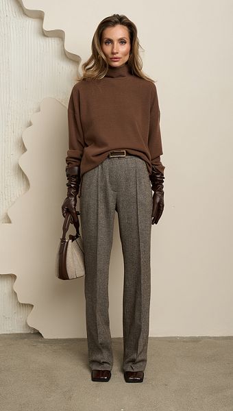 Фото dzemper-zenskij-trikotaznyj-kofejnyj-06 товару Джемпер жіночий трикотажний кавовий0