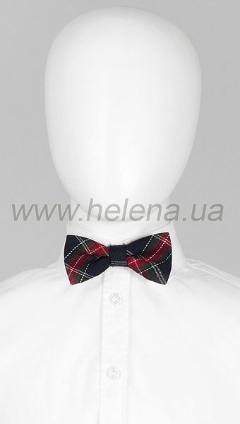 Фото 982-11 товару Краватка метелик синьо-червона клітинка1