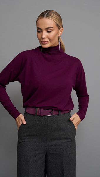 Фото golf-zenskij-oversajz-bordovyj-05 товару Гольф жіночий оверсайз бордовий 0