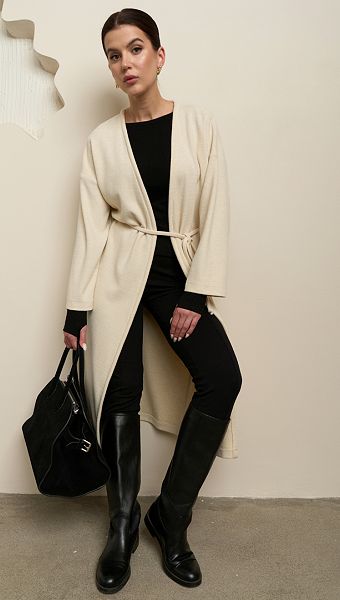 Фото kardigan-zenskij-trikotaznyj-molocnyj-01 товара Кардиган женский трикотажный молочный0