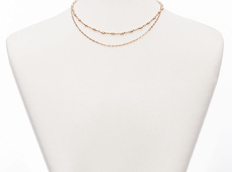 Фото kole-cepocka-s-brasletom-zolotoj-01 товару Кольє ланцюжок з браслетом золото