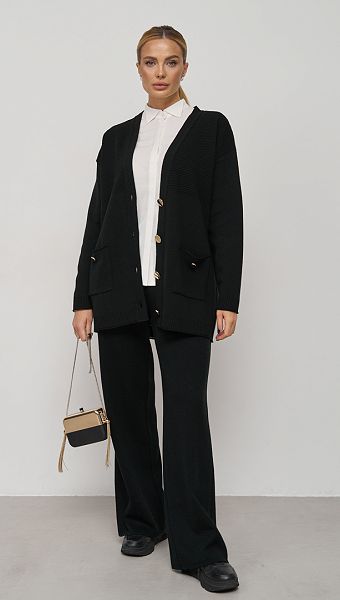 Фото kostum-trikotaznyj-iz-sersti-cernyj-02 товара Костюм трикотажный из шерсти черный