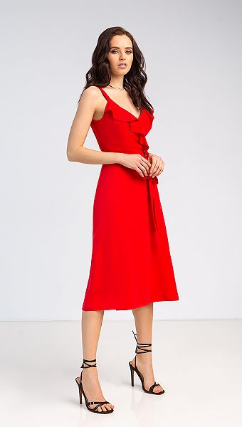 Фото krasnyj-sarafan-na-bretelah-s-volanami-01 товару Червоний сарафан на бретелях з воланами0 Фото krasnyj-sarafan-na-bretelah-s-volanami-01 товару Червоний сарафан на бретелях з воланами0