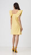 Фото letnij-sarafan-na-bretelah-s-rusami-zeltyj-05 товару Літній сарафан на бретелях з рюшами жовтий0