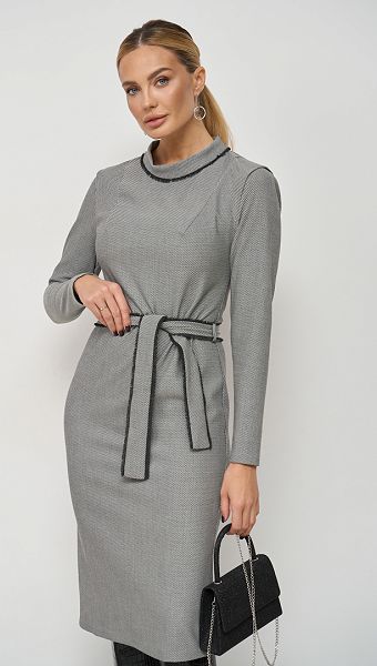 Фото plate---futlar-seroe-01 товару Сукня - футляр сіра0