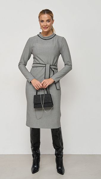 Фото plate---futlar-seroe-02 товару Сукня - футляр сіра0