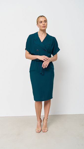 Фото plate-dvuhbortnoe-izumrudnoe-1 товара Платье двухбортное изумрудное0