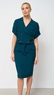 Фото plate-dvuhbortnoe-izumrudnoe-2 товара Платье двухбортное изумрудное0