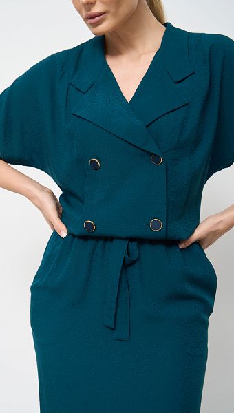 Фото plate-dvuhbortnoe-izumrudnoe-4 товара Платье двухбортное изумрудное0