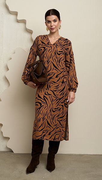 Фото plate-krep-bezevo-cernoe-11 товару Плаття креп бежево-чорне0