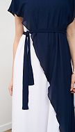 Фото plate-letnee-kombinirovannoe-sine-beloe-04 товара Платье летнее комбинированное сине-белое0