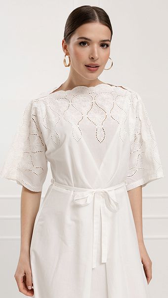 Фото plate-letnee-s-vysivkoj-molocnoe-02 товару Сукня літня з вишивкою молочна0