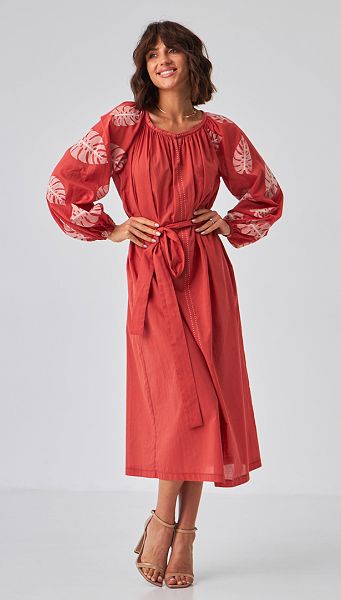 Фото plate-letnee-terrakotovoe-s-ornamentom-01 товара Платье летнее терракотовое с орнаментом Фото plate-letnee-terrakotovoe-s-ornamentom-01 товара Платье летнее терракотовое с орнаментом