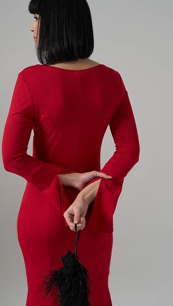 Фото plate-maksi-krasnoe-05 товару Сукня максі червона0