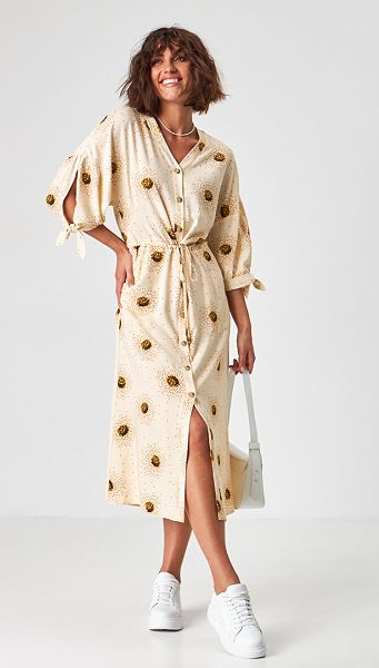 Фото plate-maksi-s-pysnymi-rukavami-01 товара Платье макси с пышными рукавами